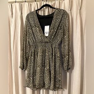 Zara Printed Mini Dress